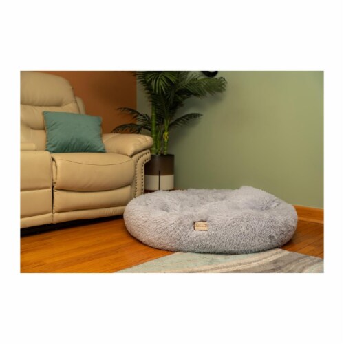 Armarkat C71NHS Fluffy Grey Round Cat Bed, Extra Large, 1 King Soopers