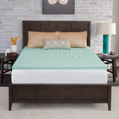 Dream Serenity EcoZone 1.5 Memory Foam Mattress Topper Full Perspective: front