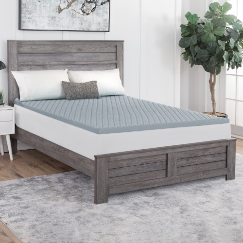 Dream Serenity Cool Point 2 Memory Foam Mattress Topper Queen Perspective: front