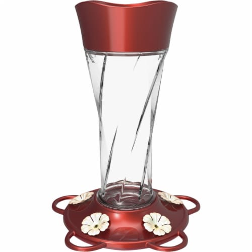 More Birds 11 Oz. Glass Twist Hummingbird Feeder 79-TWS Perspective: front