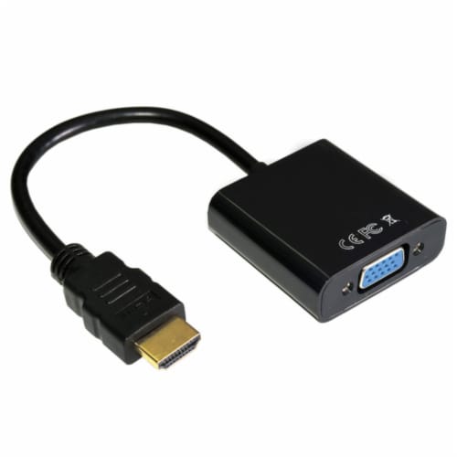 Ematic EHDVG1034 HDMI Male to VGA Female Video Converter Adapter Cable, 1 Foot Perspective: front