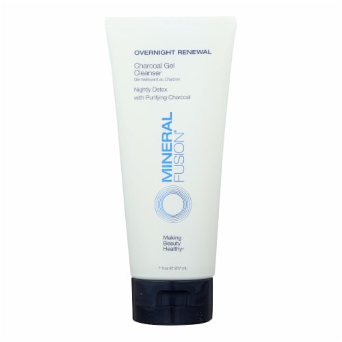 Mineral Fusion Overnight Renewal Charcoal Gel Cleanser Perspective: front
