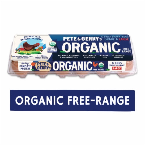Pete & Gerry's Organic Free Range Large Eggs Perspective: front