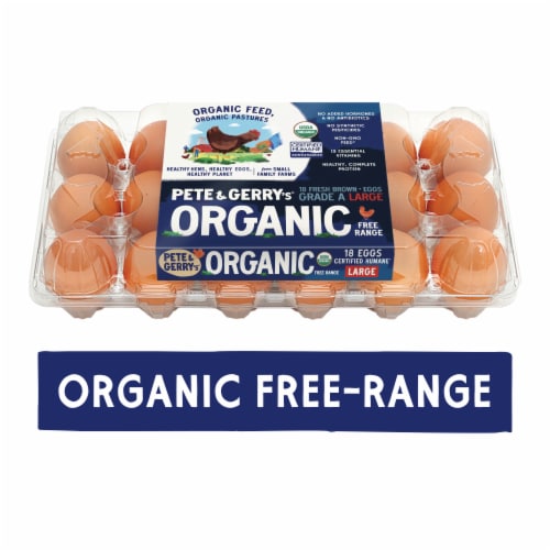 Pete and Gerry's and Wellsley Farms Organic Eggs, 18 ct.