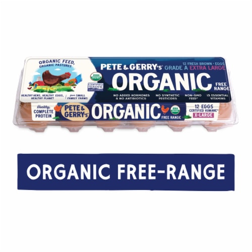 Pete and Gerry's® Free Range X-Large Brown Organic Eggs