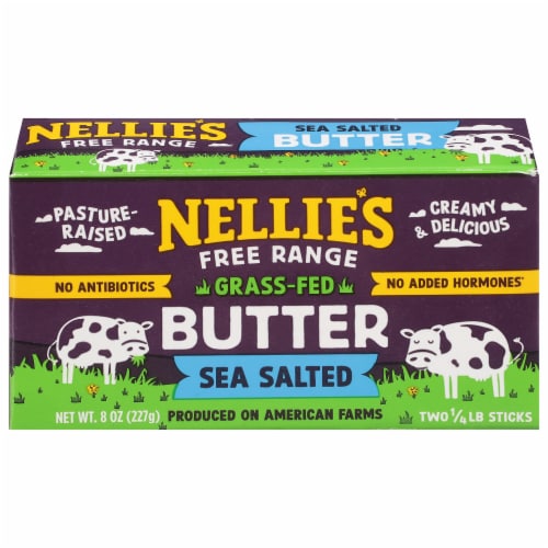 Nellie's® Free Range Slow Churned Sea Salted Butter Perspective: front