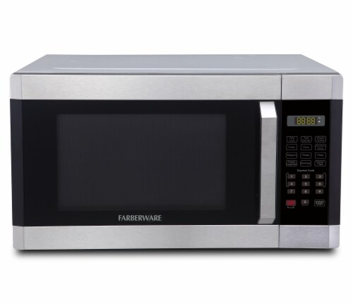 Faberware Professional Brushed Stainless Steel Microwave Oven Perspective: front