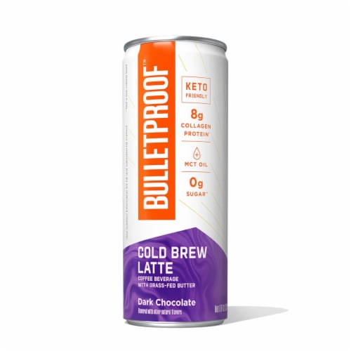 Bulletproof Dark Chocolate Cold Brew Latte Perspective: front
