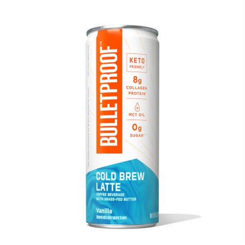 Bulletproof Vanilla Cold Brew Latte Perspective: front