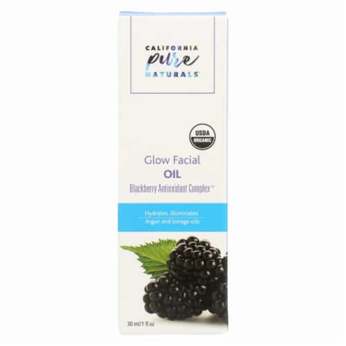 California Pure Naturals Blackberry Antioxidant Complex Glow Facial Oil Perspective: front