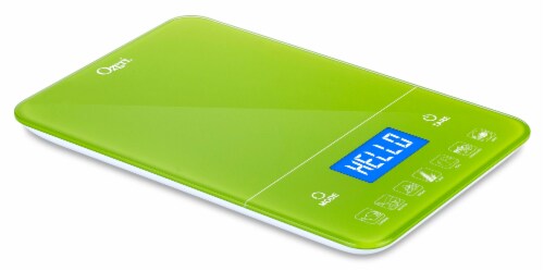 Ozeri Touch III 22 lbs (10 kg) Digital Kitchen Scale with Calorie Counter, in Tempered Glass Perspective: front