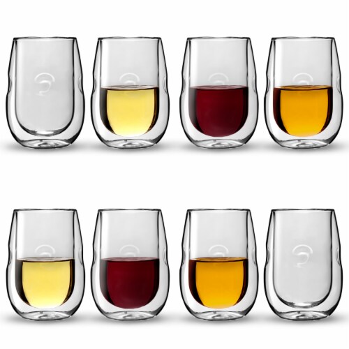 Moderna Artisan Series Double Wall Insulated Wine Glasses - Set Of 4 Wine And Beverage Glass ...