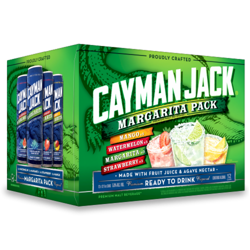Cayman Jack Margarita Ready to Drink Cocktail Variety Pack Perspective: front