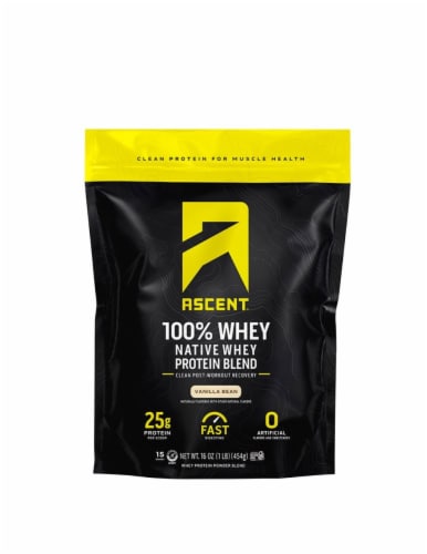 Ascent® Native Fuel® Vanilla Bean Whey Protein Powder Perspective: front