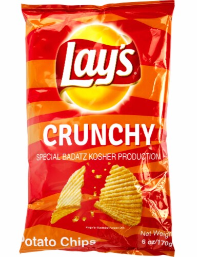 Lay's Crunchy Special Badatz Kosher Potato Chips Perspective: front