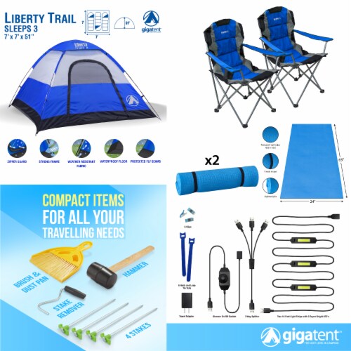 GigaTent™ Camping Set Perspective: front
