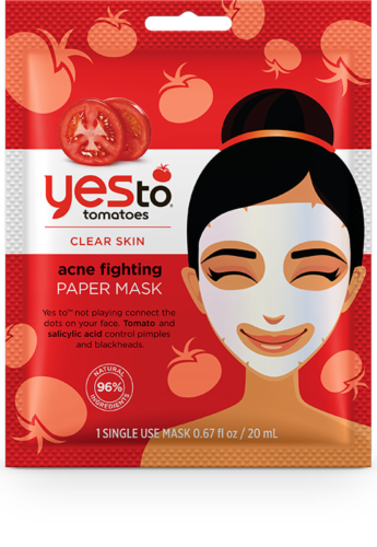 Yes To Tomatoes Acne Fighting Paper Mask Perspective: front
