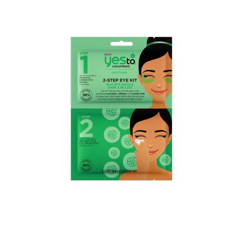 Yes To® Cucumbers Soothing 2-Step Single Use Eye Kit Perspective: front