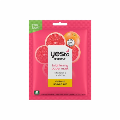 Yes To® Grapefruit Brightening Paper Mask Perspective: front