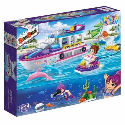 BanBao Interlocking Blocks Trendy Beach Yacht 6126 (325 Pcs) Perspective: front