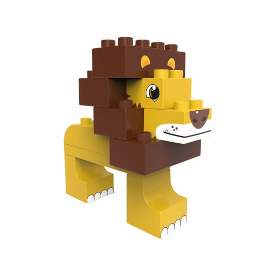 Lion & Ostrich Blocks Set Toy Perspective: front