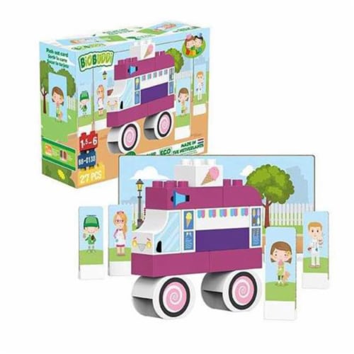 27 pcs BiOBUDDi Ice Cream Building Blocks Set Perspective: front