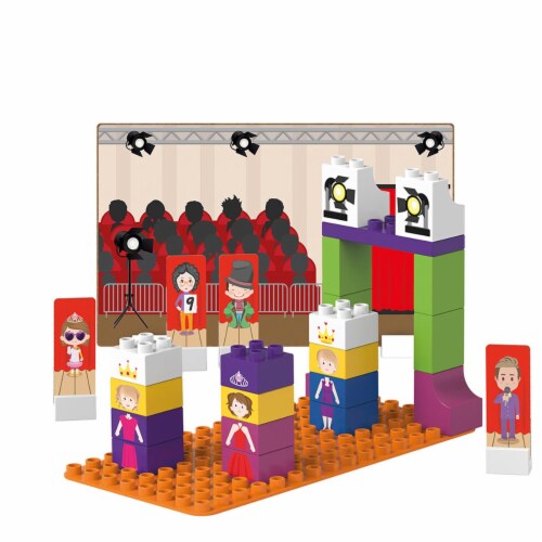 37 Pcs BiOBUDDi Catwalk Building Blocks Set Perspective: front