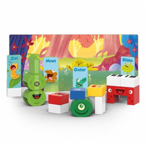 29 pcs BiOBUDDi Swampies – Music Building Blocks Set Perspective: front