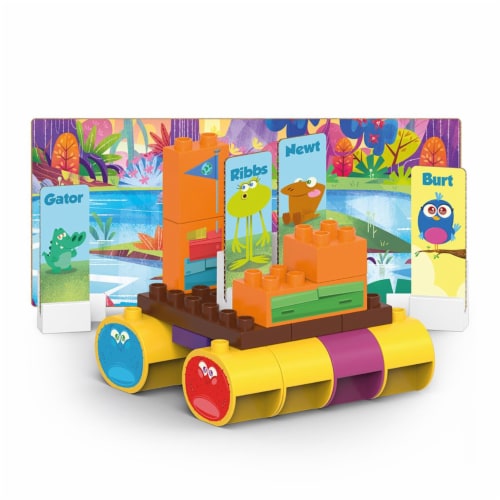 31 pcs BiOBUDDi Swampies – Raft Building Blocks Set Perspective: front