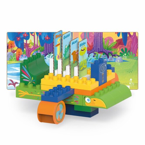 38 pcs BiOBUDDi Swampies – Swamp Plane Building Blocks Set Perspective: front