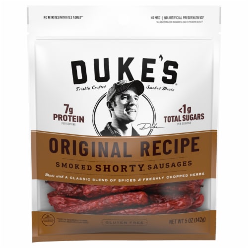 Duke's Original Recipe Shorty Smoked Sausages Perspective: front