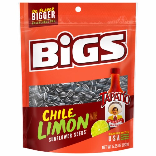 BIGS TAPATIO CHILE LIMON SUNFLOWER SEEDS 5.35 OZ Perspective: front