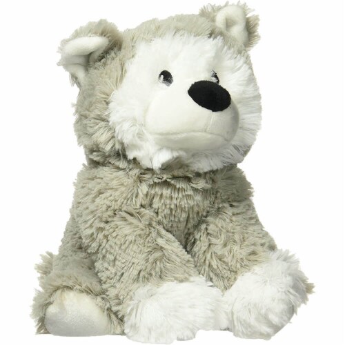 Warmies Husky Stuffed Animal Perspective: front