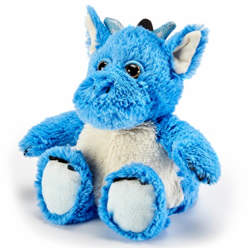 Warmies Dragon Stuffed Animal - Blue Perspective: front
