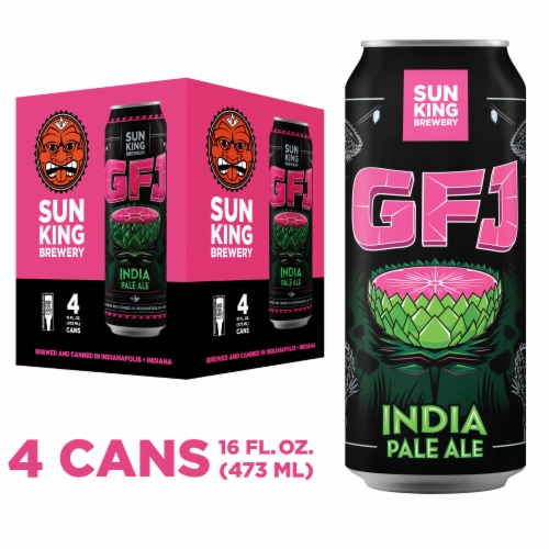 Sun King Brewery GFJ India Pale Ale Craft Beer Perspective: front