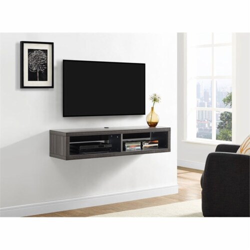 mounted tv with console