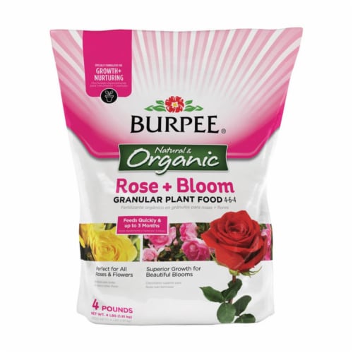 Burpee 4 Lb. 4-6-4 Organic Rose & Bloom Dry Plant Food BP4RB Perspective: front