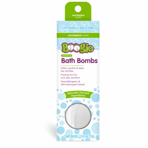 Boogie® Soothing Eucalyptus Scent Bath Bombs Perspective: front
