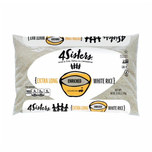 4Sisters Enriched Extra Long Grain White Rice Perspective: front