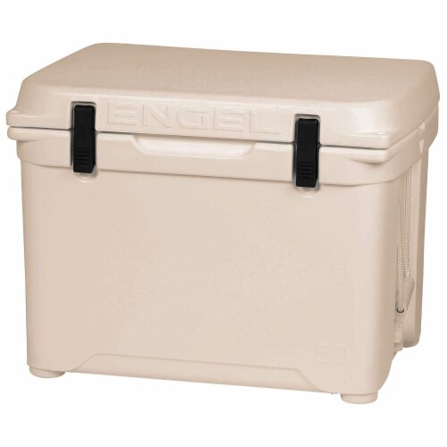 ENGEL Roto-Molded 50-Quart Portable Hard Drink Cooler, Coastal White, 1 ...