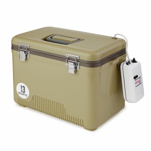 ENGEL 13 Quart Insulated Live Bait Fishing Outdoor Cooler with Water Pump,  Tan, 1 Piece - Dillons Food Stores