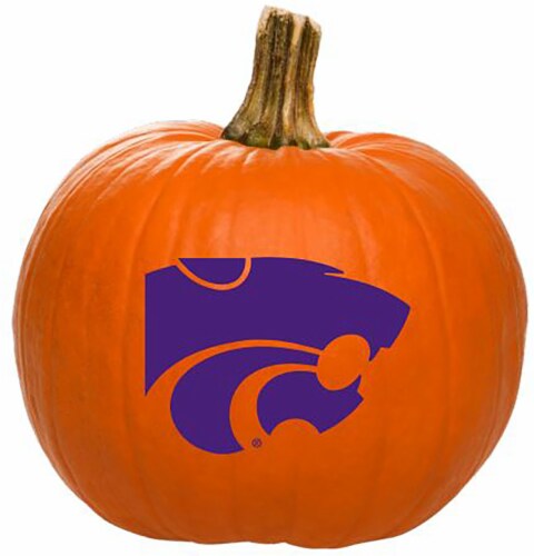 Pumpkin Patch Pals Kansas State Wildcats Painted Pumpkin - Each Perspective: front
