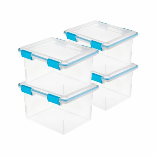 Wholesale Sterilite Storage Box w/Lid - 16qt CLEAR/WHITE