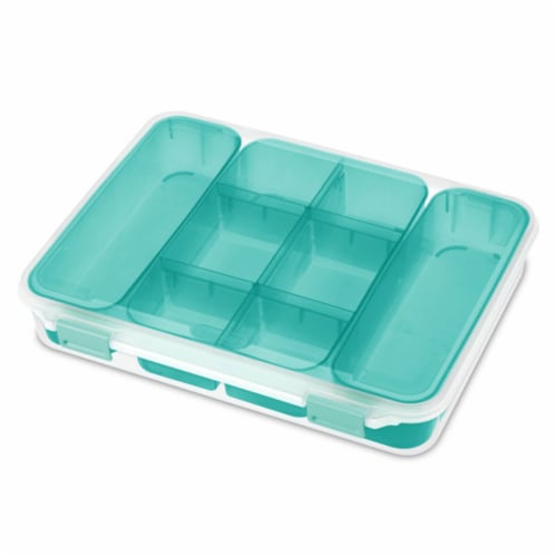 Sterilite Divided Case Stackable Plastic Small Storage Lidded Container, 6  Pack, 1 Piece - Food 4 Less