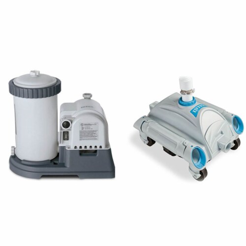 INTEX 2500 GPH Filter Cartridge Pump with Timer and Above Ground Pool