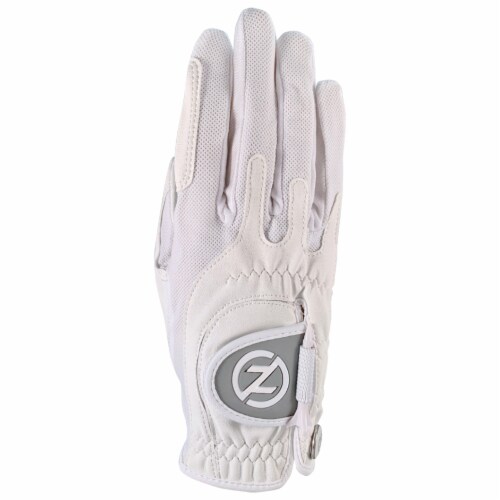 Zero Friction Ladies' Performance Universal Fit Right Hand Golf Glove - White Perspective: front