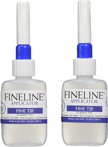 Fineline 20 Gauge Applicators & Bottles - Empty 2/Pkg-1.25oz Perspective: front