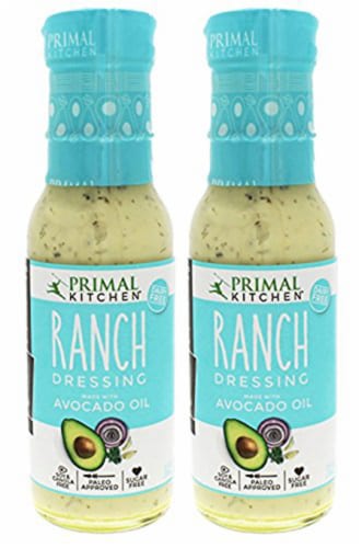 Primal Kitchen Organic Ranch Dressing, Avocado Oil-Based, Vegan & Paleo Approved 8 Oz-2 Pack Perspective: front