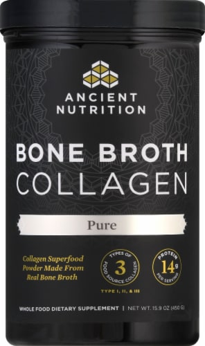 Ancient Nutrition Pure Bone Broth Collagen Powder Perspective: front