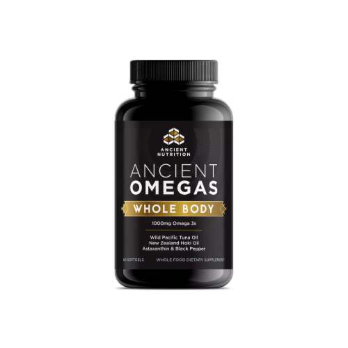 Ancient Nutrition Ancient Omega Whole Body 1000mg Softgels Perspective: front